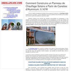 Panneau de chauffage solaire fait en canettes