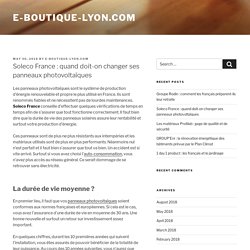 Soleco France : quand doit-on changer ses panneaux photovoltaïques - e-boutique-lyon.com
