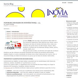 Panorama des bases de données NoSQL - 1/5 : Inovia Blog
