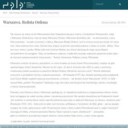 Nowa Panorama Literatury Polskiej » Warszawa. Reduta Ordona