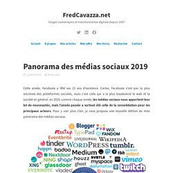Panorama des médias sociaux 2019