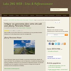 Intégrer vos panoramas dans votre site web avec jQuery Panorama Viewer
