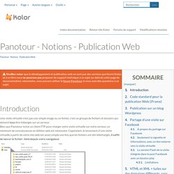 Panotour - Notions - Publication Web — Autopano
