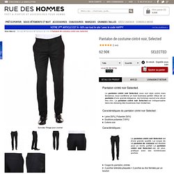 VETEMENT HOMME - PANTALONS HOMMES-pantalons - Pantalon de costume cintré noir, Selected