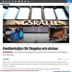 Pantburkstjuv får fängelse och utvisas - Strängnäs - Eskilstuna Kuriren