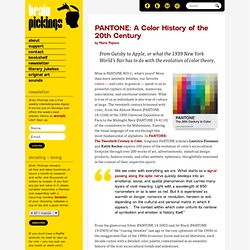PANTONE: A Color History of the 20th Century