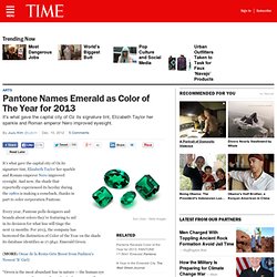 Pantone Names Emerald as Color of The Year for 2013