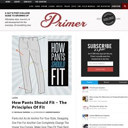How Pants Should Fit – The Principles of Fit