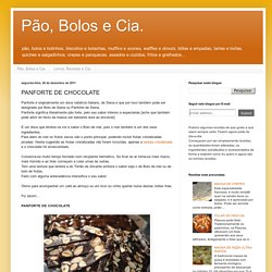 Pão, Bolos e Cia.: PANFORTE DE CHOCOLATE