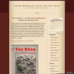 Paper Modeling With The Toy Shop