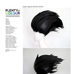 paper wigs {in black & white}