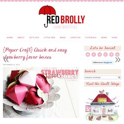 {Paper Craft} Quick and easy strawberry favor boxes