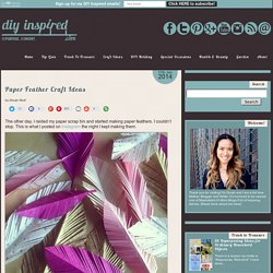 Paper Feather Craft Ideas