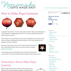 How to Make Paper Lanterns - Cute Round Oriental Style