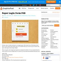 Paper Login Form PSD