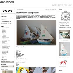 paper mache boat pattern « ann wood