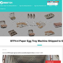 BTF4-4 Paper Egg Tray Machine Shipped to Ghana - Beston Group