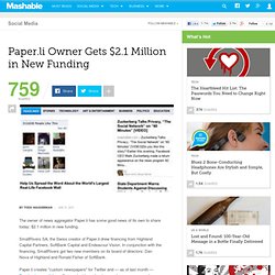 Paper.li Owner Gets $2.1 Million in New Funding