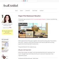 Paper Pile Makeover Results!