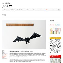 Paper Bat Puppet – Halloween Kids Craft