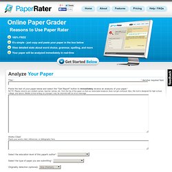 Paper Rater: Pre-Grade Your Paper