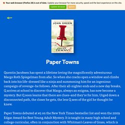 Paper Towns Book — John Green