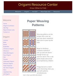 Paper Weaving Patterns