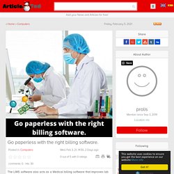 Go paperless with the right billing software. Article - ArticleTed - News and Articles