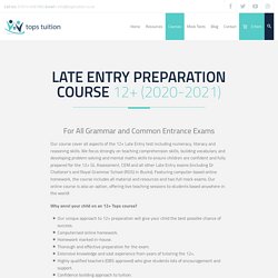 Grammar And Common Entrance Exams