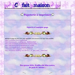 Papeterie à imprimer, signets, pense-bête, listes de courses, fiches recettes.