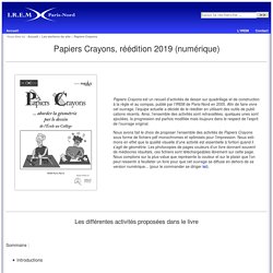 Papiers Crayons, réédition 2019 (numérique)