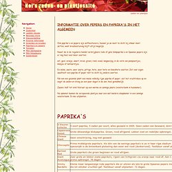 Paprika's en pepers - Nel's zaden- en plantjessite