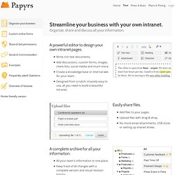 Papyrs Tour - Intranet as a Saas