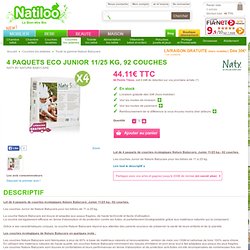 4 paquets Eco Junior 11/25 kg, 92 couches - Naty by Nature Babycare