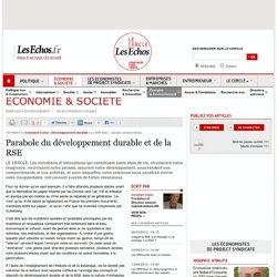 Parabole du développement durable et de la RSE