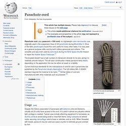 Parachute cord