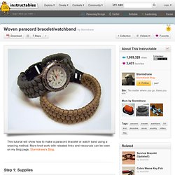 Woven paracord bracelet/watchband