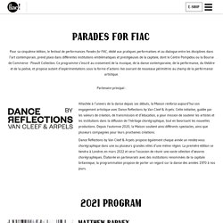 Parades for FIAC, festival de performances