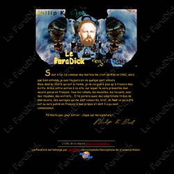 Le ParaDick : Philip K. DICK en francais
