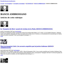 [Paradis fiscaux et judiciaires] : BANCO AMBROSIANO