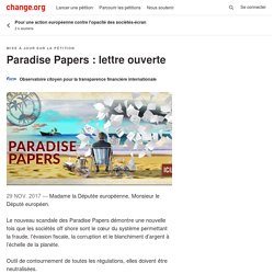 Paradise Papers : lettre ouverte