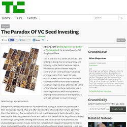 The Paradox Of VC Seed Investing