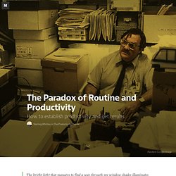 The Paradox of Routine and Productivity — The Productivity Puzzle