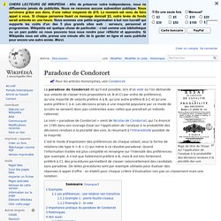 Paradoxe de Condorcet
