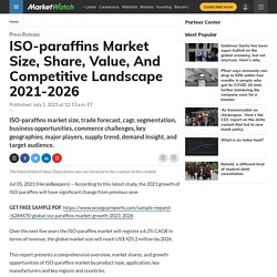 ISO-paraffins Market Size, Share, Value, And Competitive Landscape 2021-2026