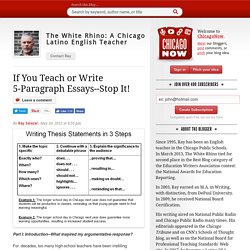The White Rhino: A Chicago Latino English Teacher