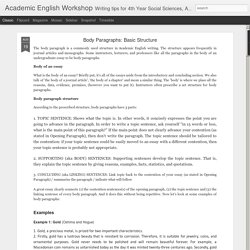 Academic English Workshop