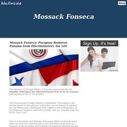 Mossack Fonseca: Paraguay Removes Panama from Discriminatory Tax List