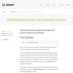 Parallax backgrounds with centered content · Minimit