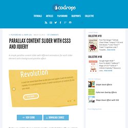 Parallax Content Slider with CSS3 and jQuery